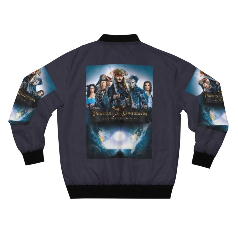 Men's Pirates of the Caribbean Davy Jones Graphic Bomber Jacket - Back