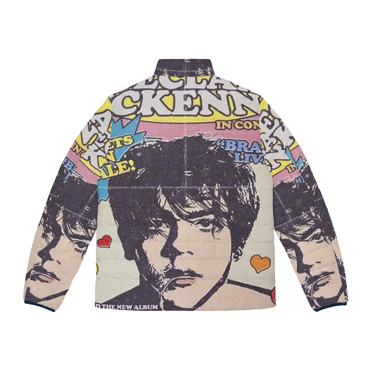 Declan Mckenna Retro Puffer Jacket with Indie Music Aesthetic - Back