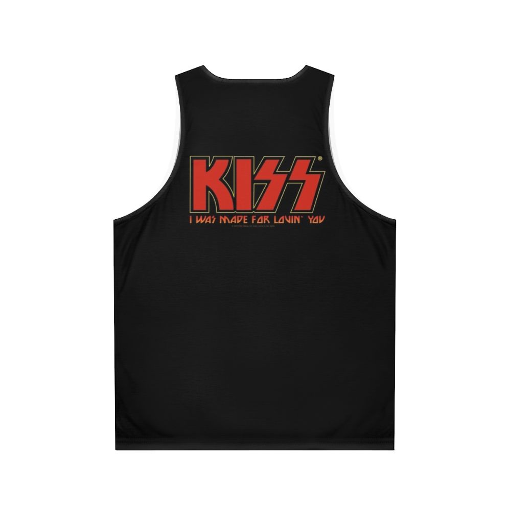 Kiss band unisex tank top with 'I Was Made For Lovin' You' design - Back