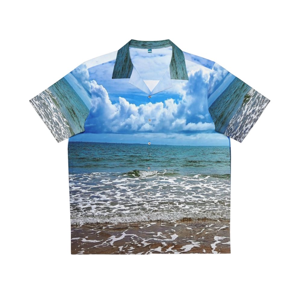 Coastal-inspired Hawaiian shirt with ocean view