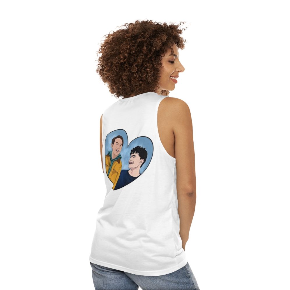 Heartstopper Nick and Charlie Unisex Tank Top - women back