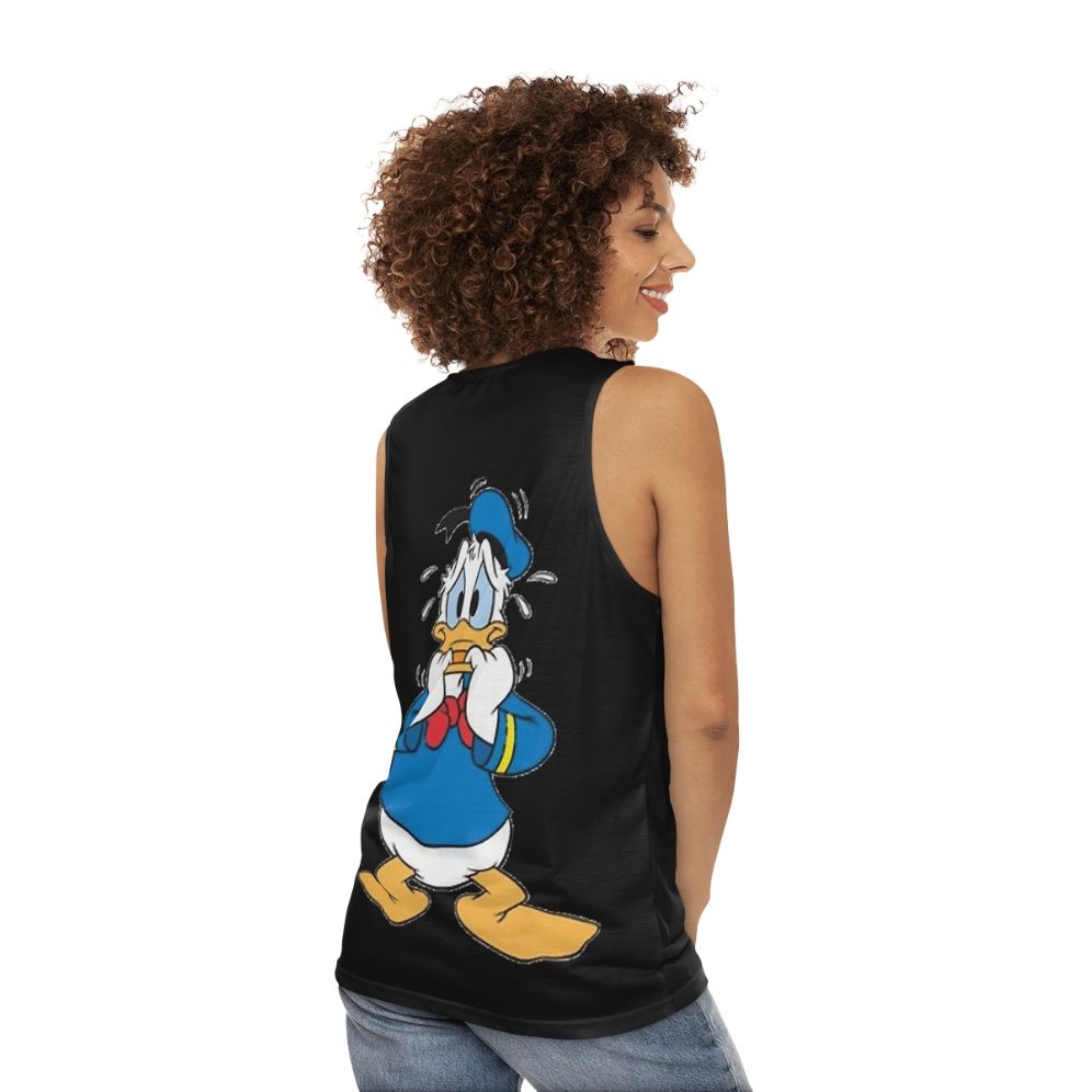 Funny Donald Duck fan art unisex tank top - women back