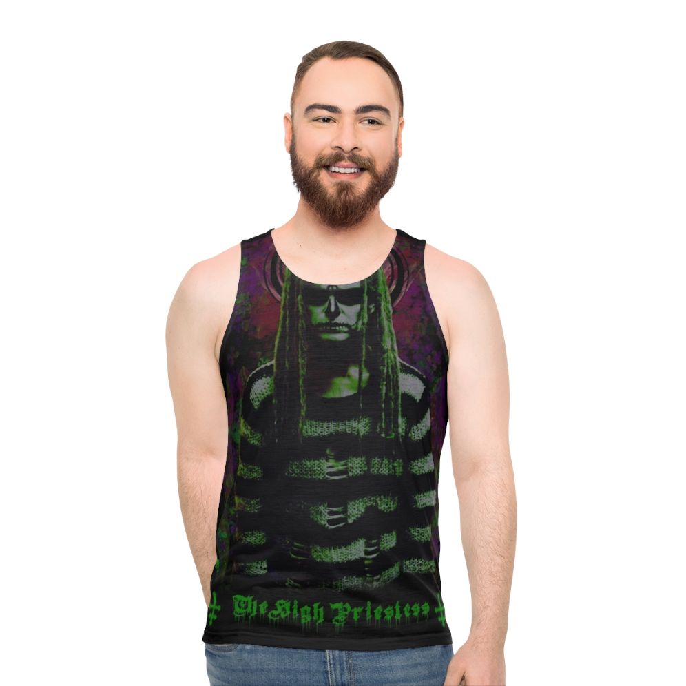 The High Priestess Unisex Horror Movie Tank Top - men