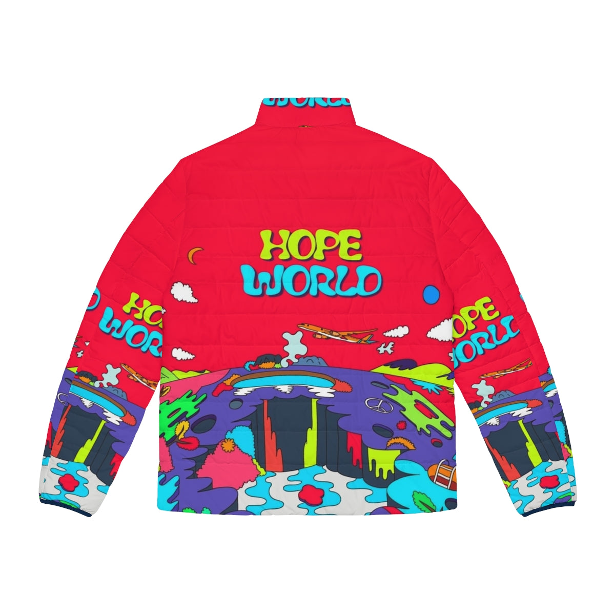 Hope World Puffer Jacket - J-Hope BTS Inspired Outerwear - Back