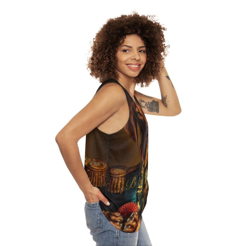 Vizsla dog portrait unisex tank top - women side