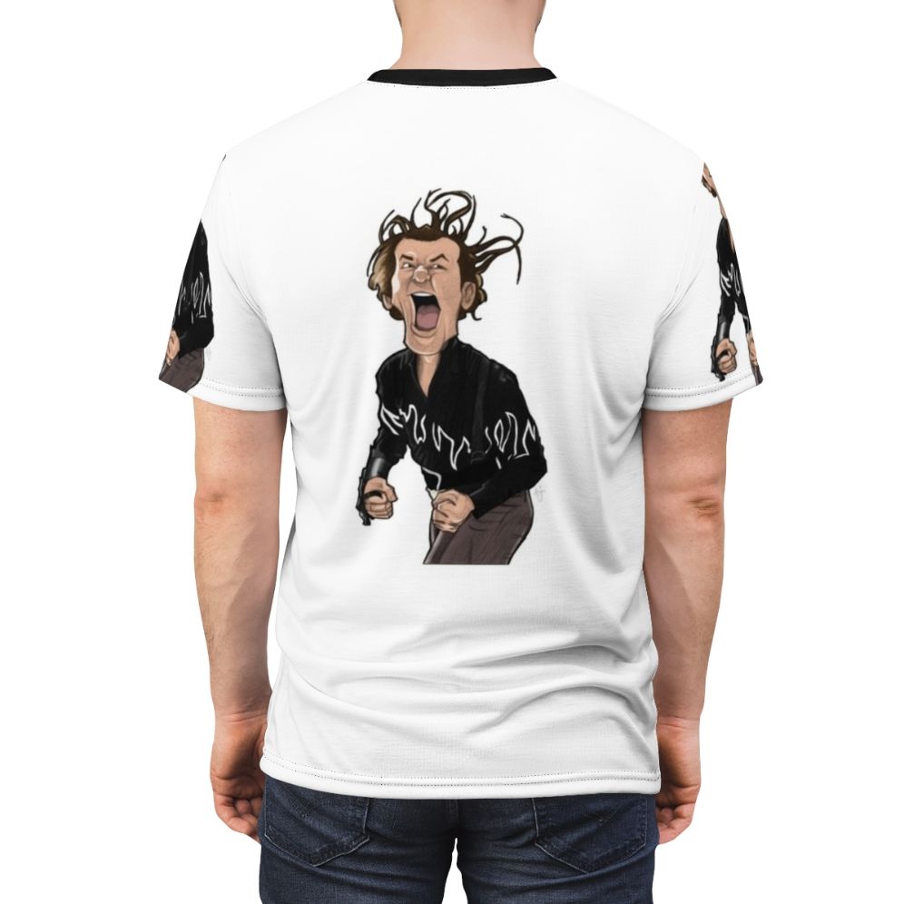 Ernie Mccracken inspired spare t-shirt with bowling and comedy movie graphics - men back