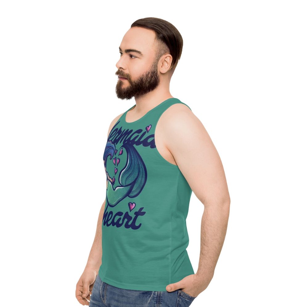 Mermaid-themed unisex tank top - men side