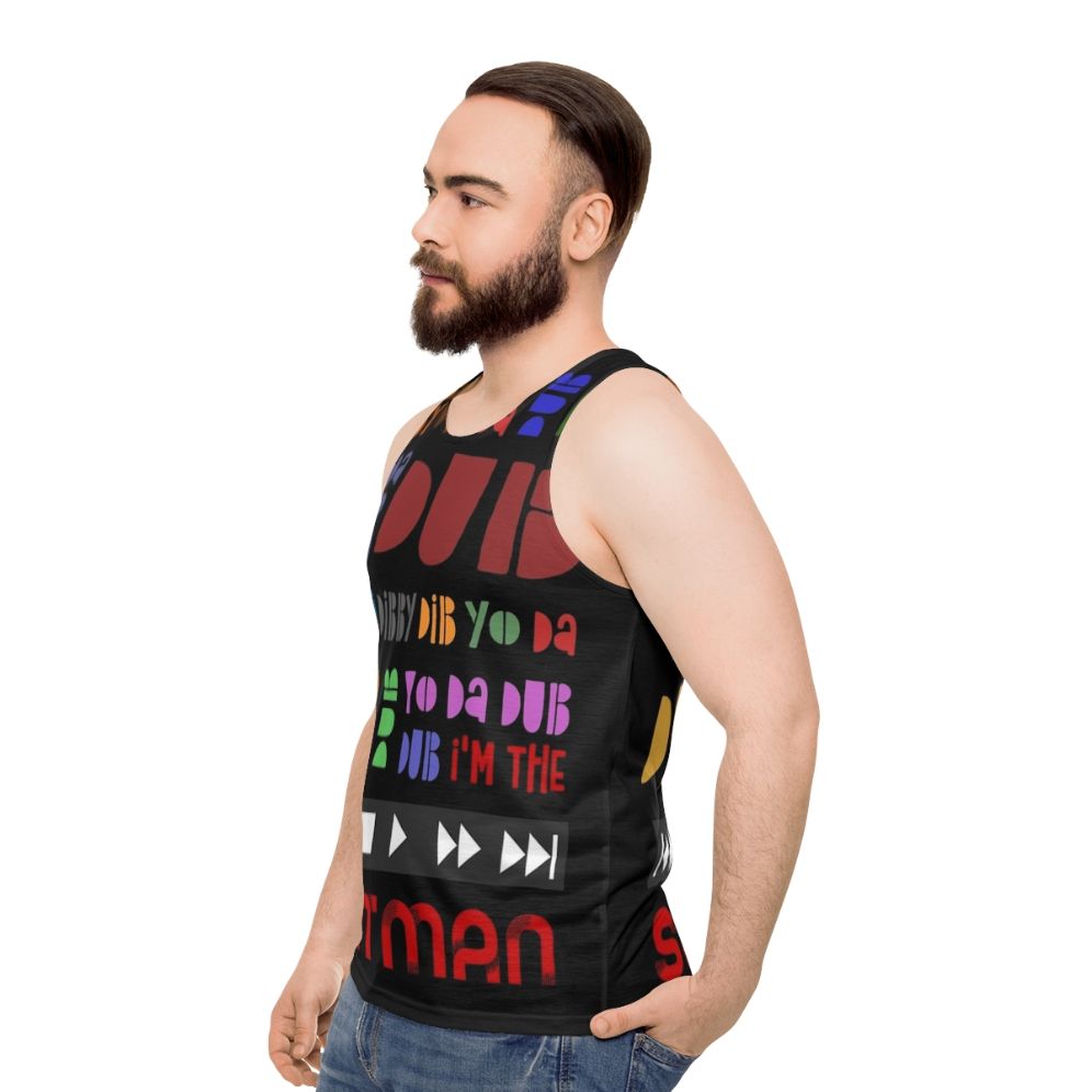 Scatman John inspired lyric unisex tank top - men side