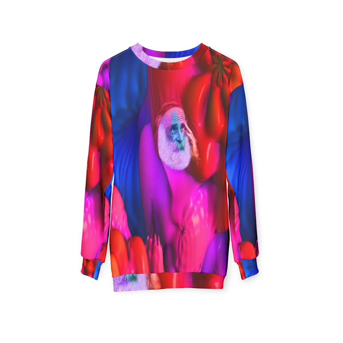 Merlin inspired fantasy sweatshirt with abstract patterns - hanging