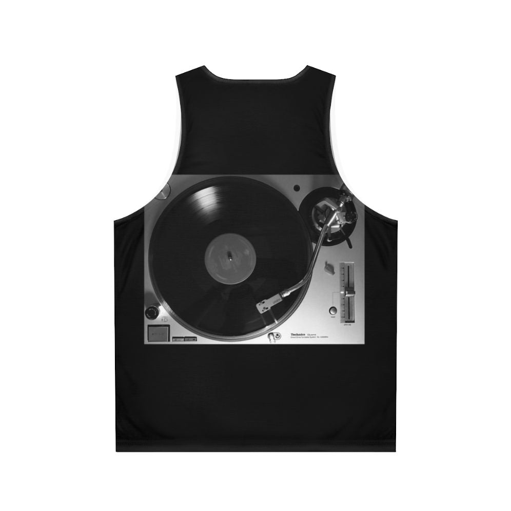 Vintage Turntable Unisex Tank Top - Back