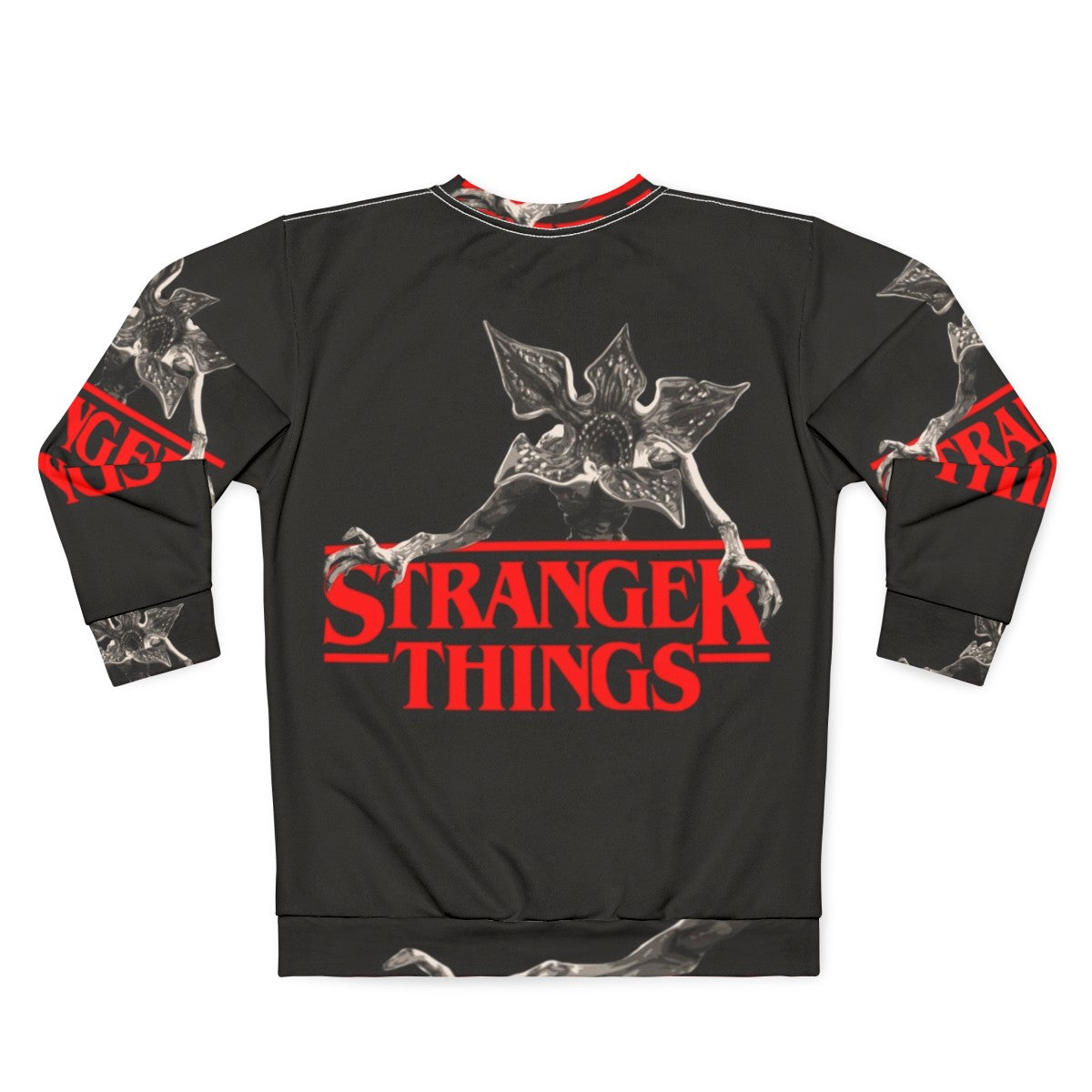 Stranger Things Demogorgon Sweatshirt - Upside Down Themed Netflix Series Apparel - Back