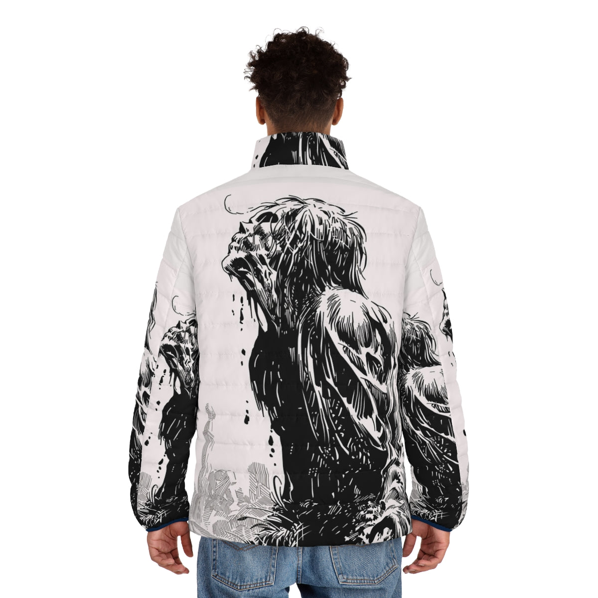 Bernie Puffer Jacket - A horror-inspired outerwear piece featuring a chilling design - men back