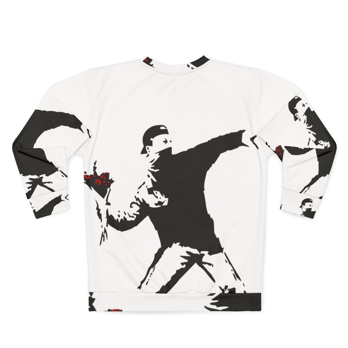 Banksy Flower Thrower Sweatshirt - Back