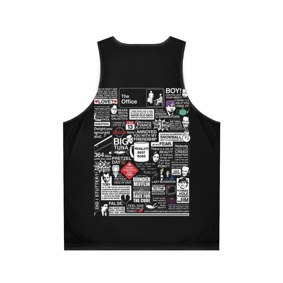 The Office TV Show Quotes Unisex Tank Top - Back