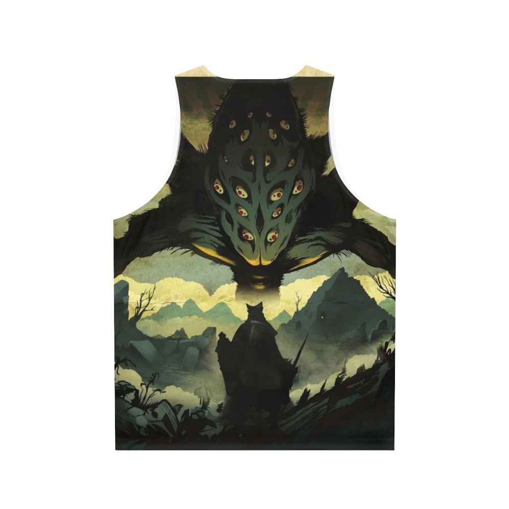 Dark Souls Unisex Tank Top with Amygdala Design - Back