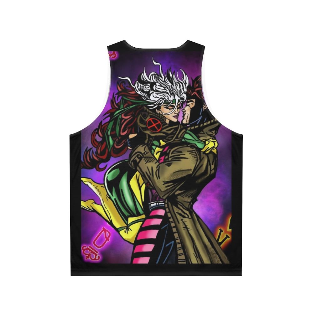 Gambit and Rogue Power Couple Unisex Tank Top - Back