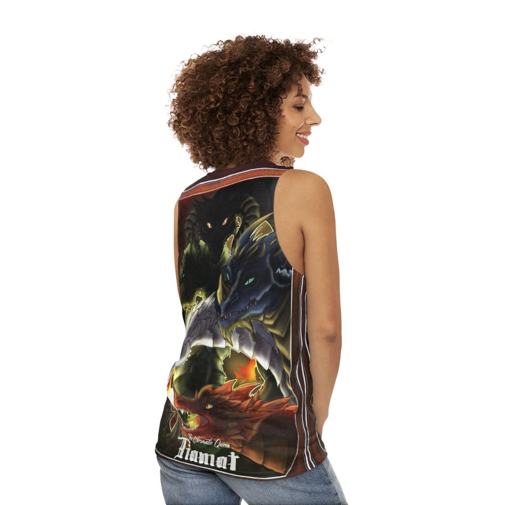 Tiamat the Chromatic Queen Unisex Tank Top - women back