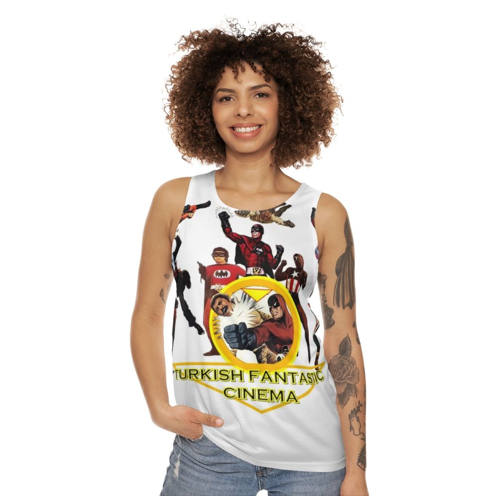 Unisex Turkish Fantasy Cinema Graphic Tank Top - women