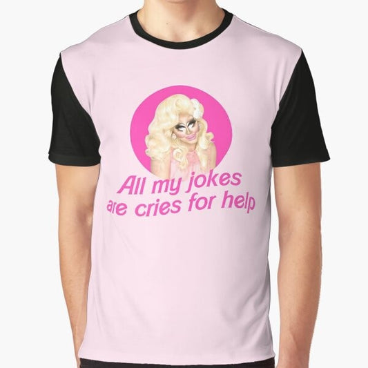 Trixie Mattel Graphic T-Shirt with RuPaul's Drag Race theme