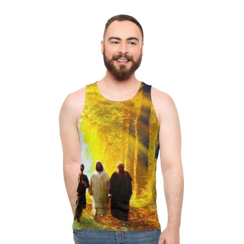 Road to Emmaus Unisex Christian Tank Top - men