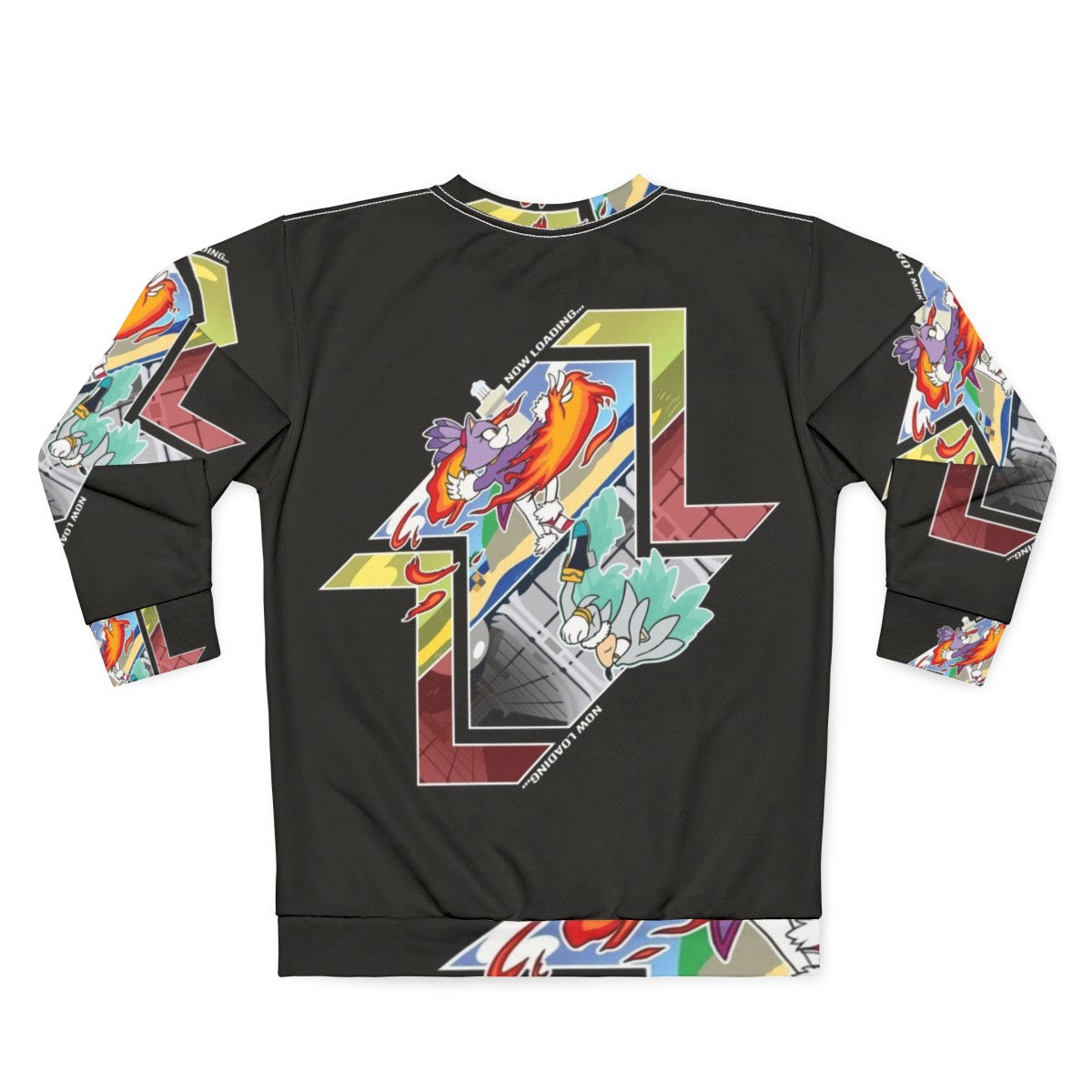 Sonic the Hedgehog Sweatshirt with Glitch Design - Back