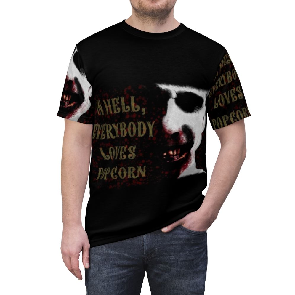 Stylish t-shirt featuring the iconic Doom Head graphic, perfect for fans of horror movies and Rob Zombie. - men front