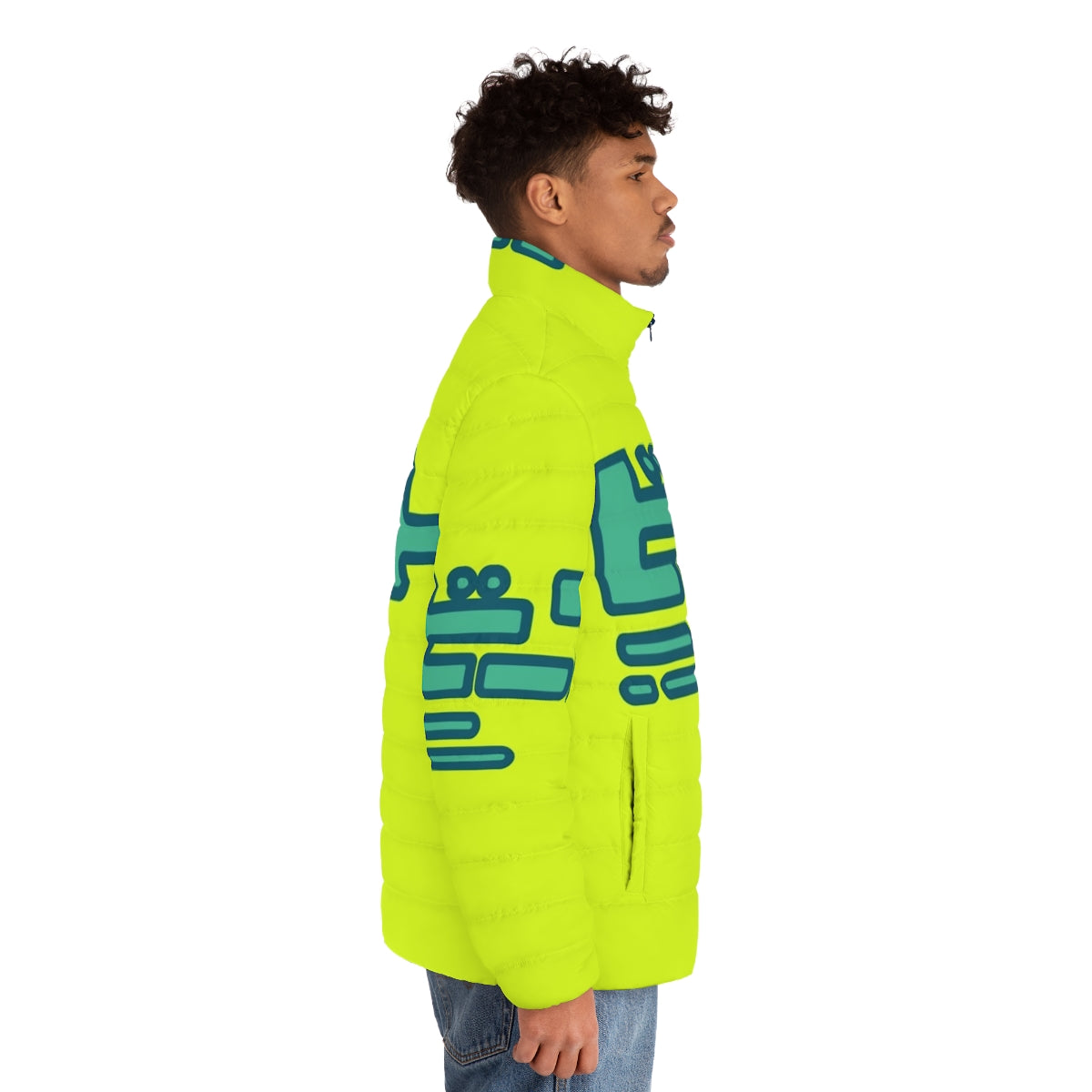 Jet Set Radio Future Puffer Jacket featuring urban streetwear design - men side right