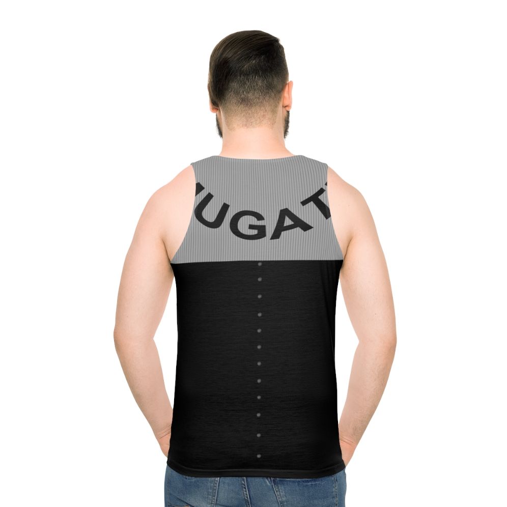 Mugatu Unisex Tank Top - men back