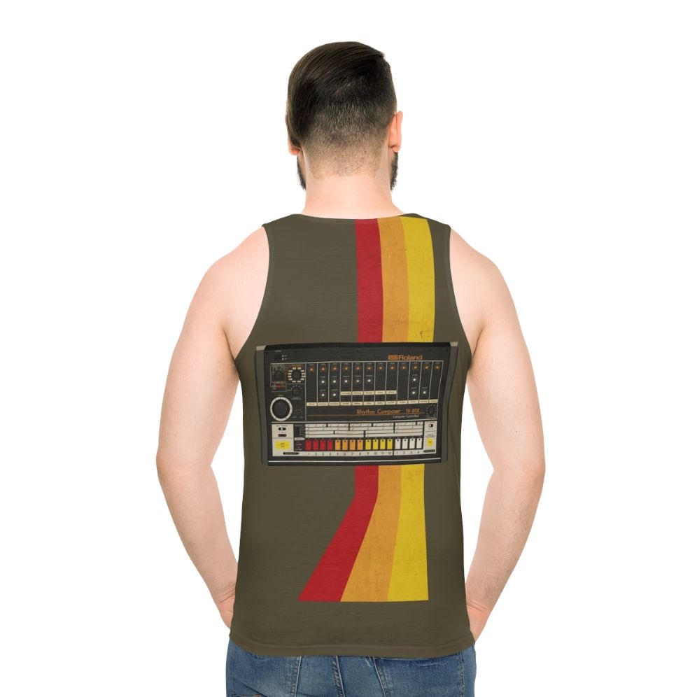 Retro TR 808 Unisex Tank Top - men back