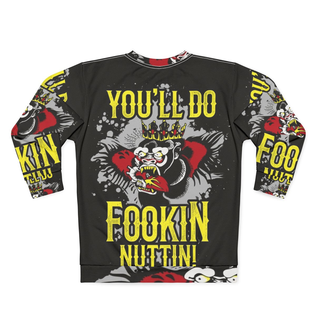 Irish boxing themed "You'll Do Fookin' Nuttin" sweatshirt - Back