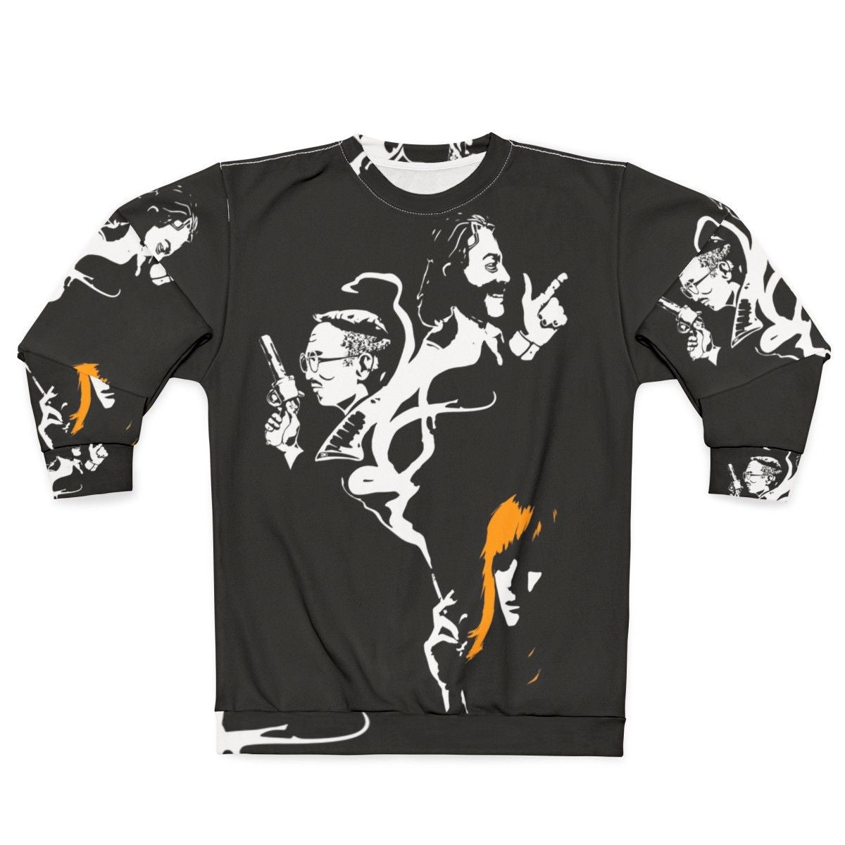 Disco Elysium Noir Sweatshirt with Psychedelic Gaming Fanart