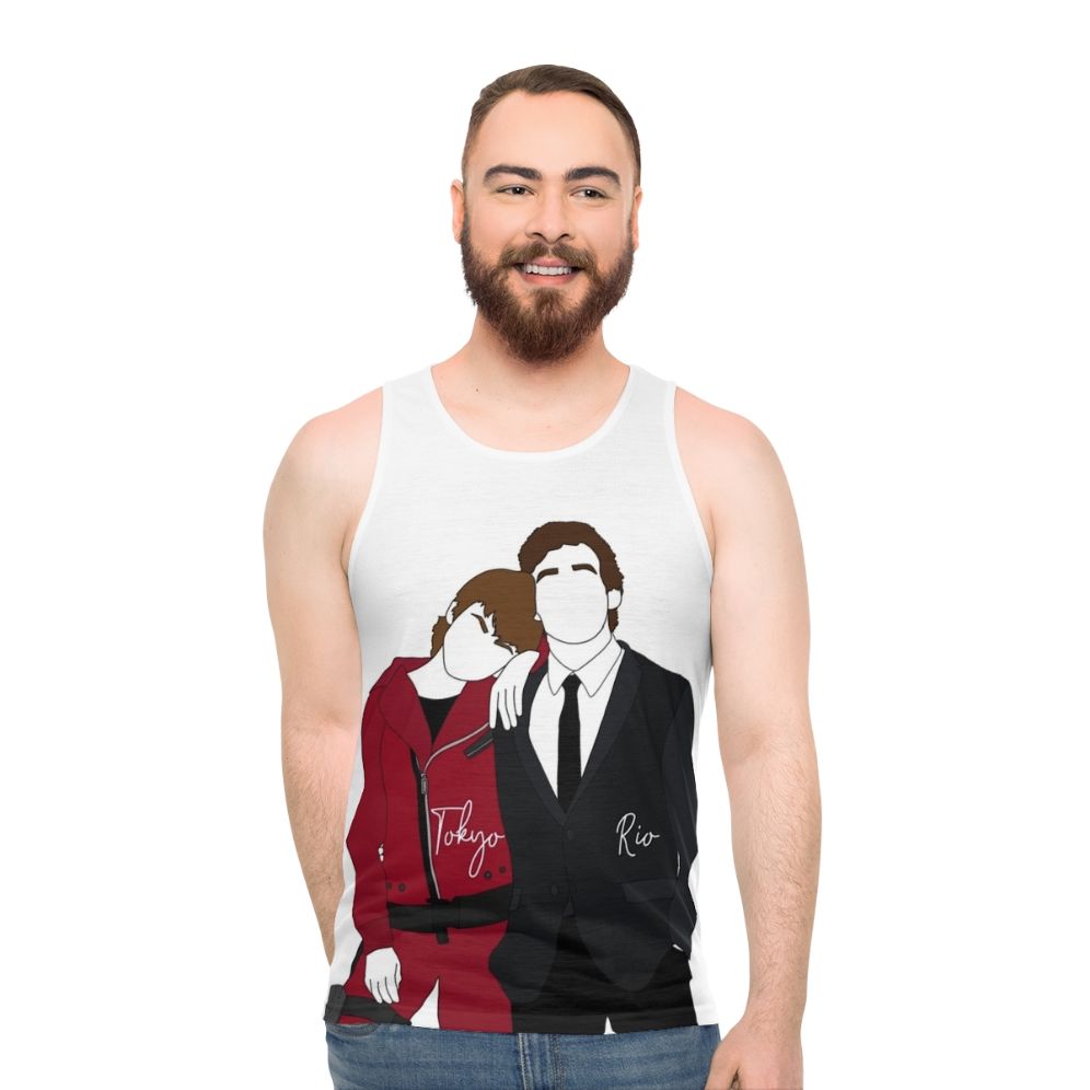 Money Heist Tokyo and Rio Unisex Tank Top - men