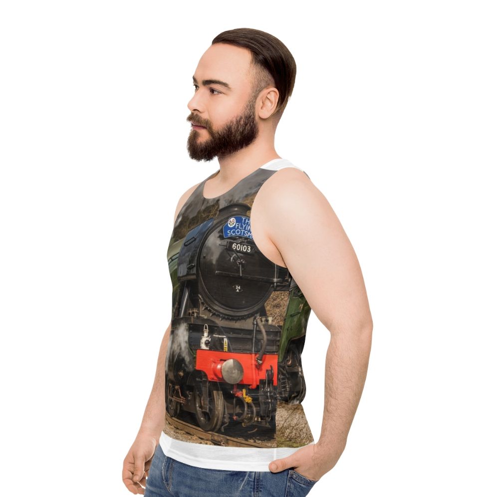 Flying Scotsman Unisex Tank Top - men side