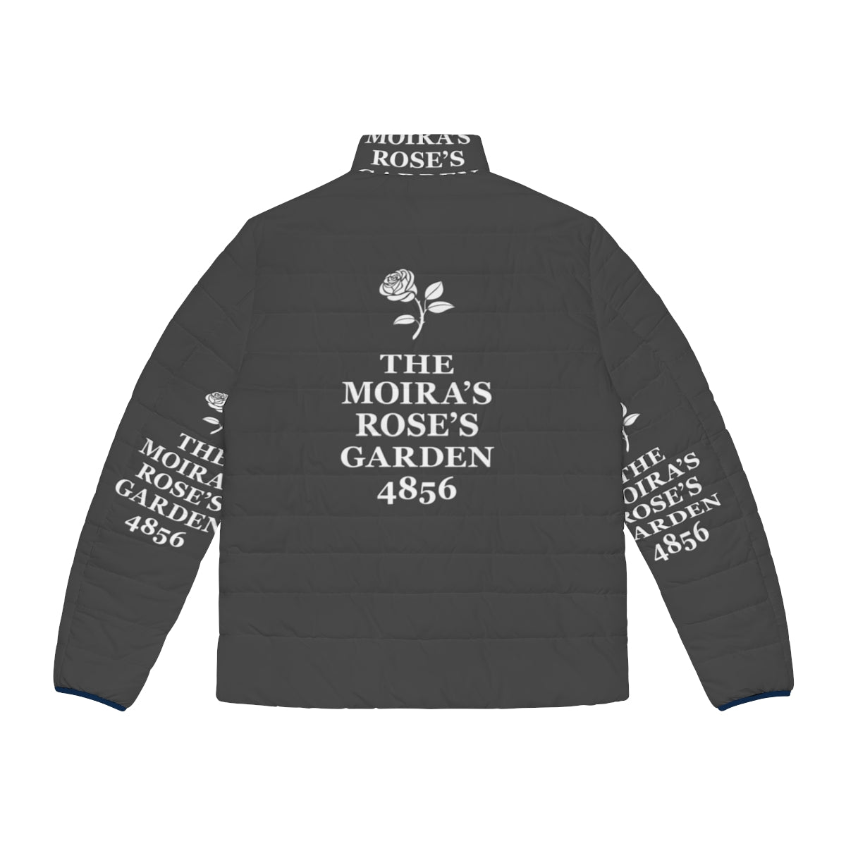 Moira Rose's White Puffer Jacket - A Minimalist and Typewriter-Inspired Design - Back