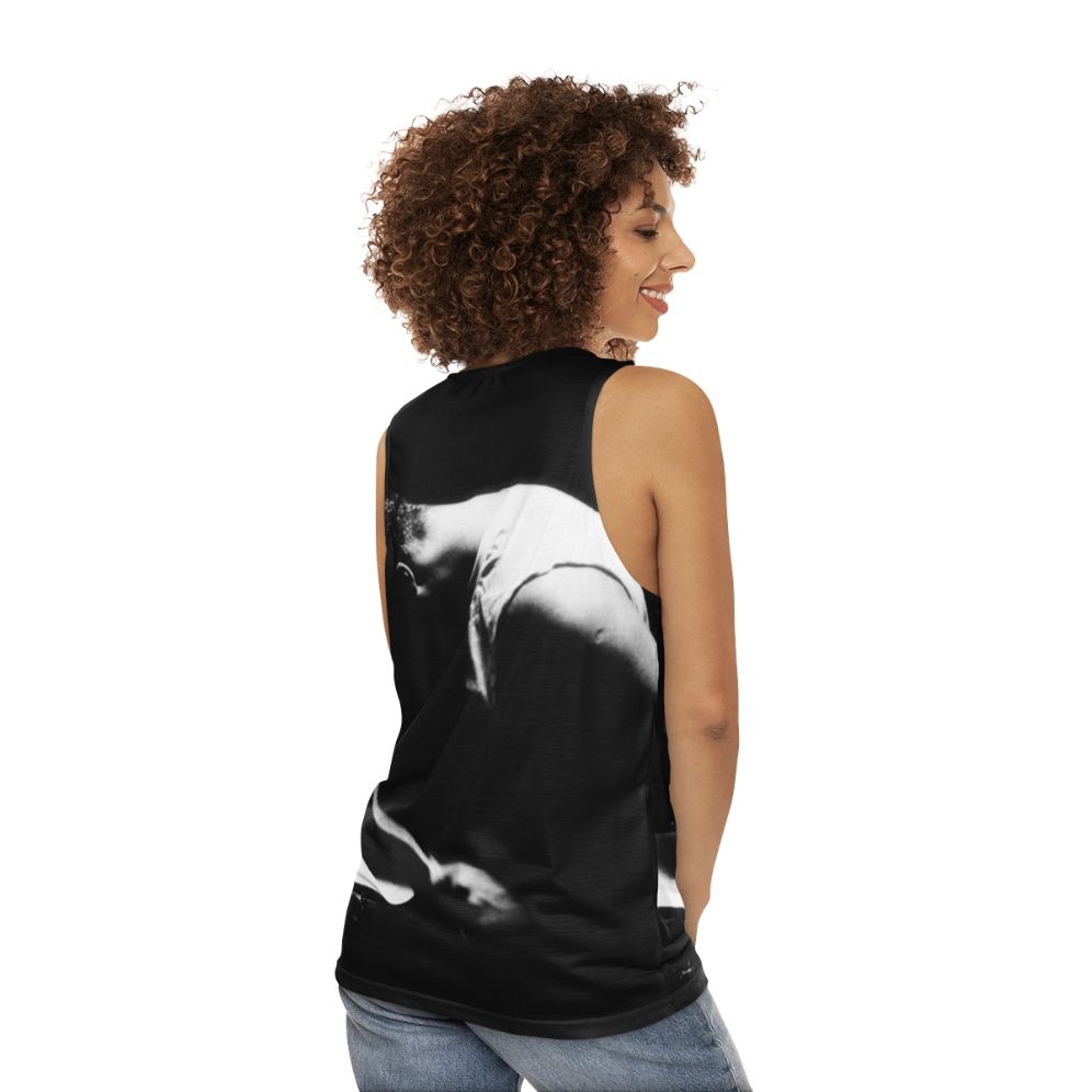 Drummer Unisex Tank Top featuring U2 Silhouette Art - women back