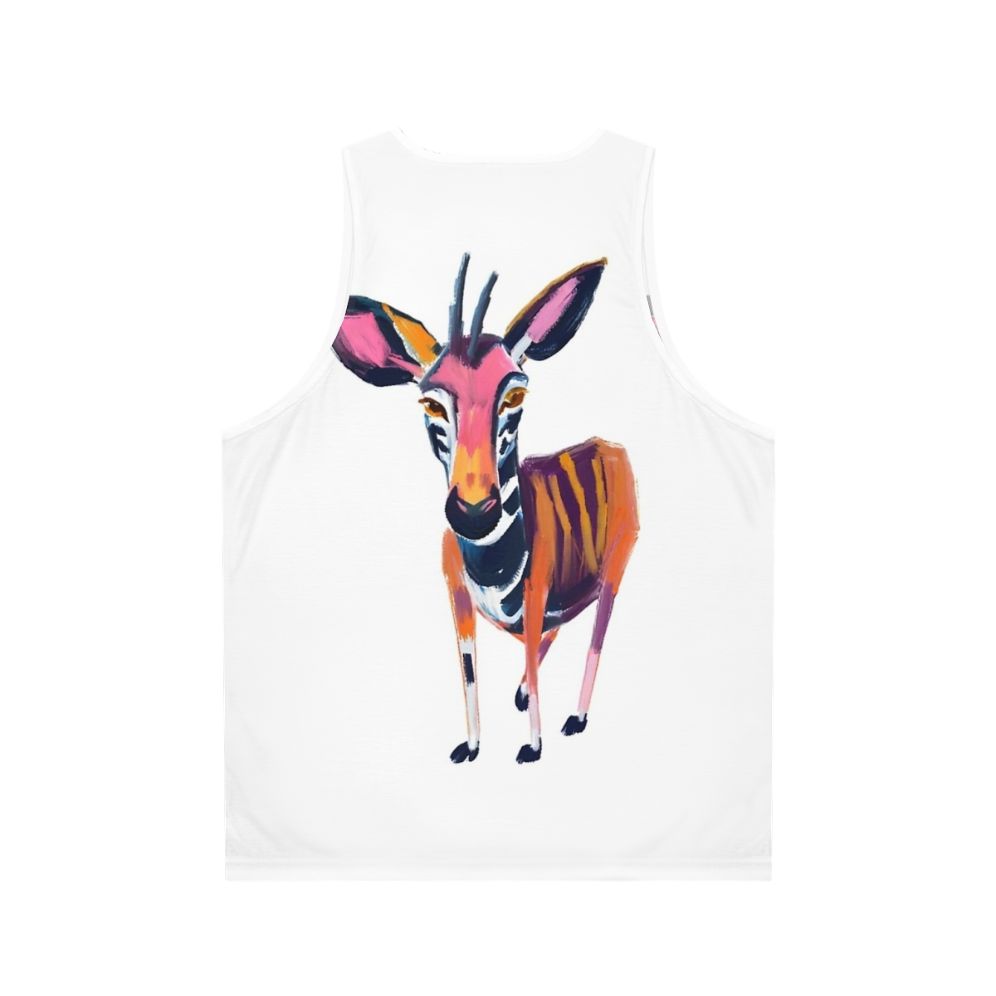 Okapi unisex tank top with text "Okapi Animals Are About To Go Extinct" - Back