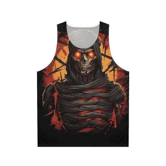 Haunting mummy design unisex tank top