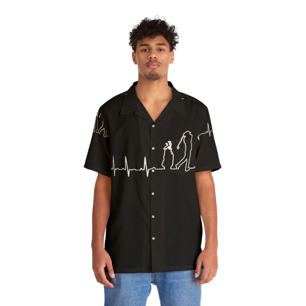 Golfing Heartbeat Hawaiian Shirt - People Front