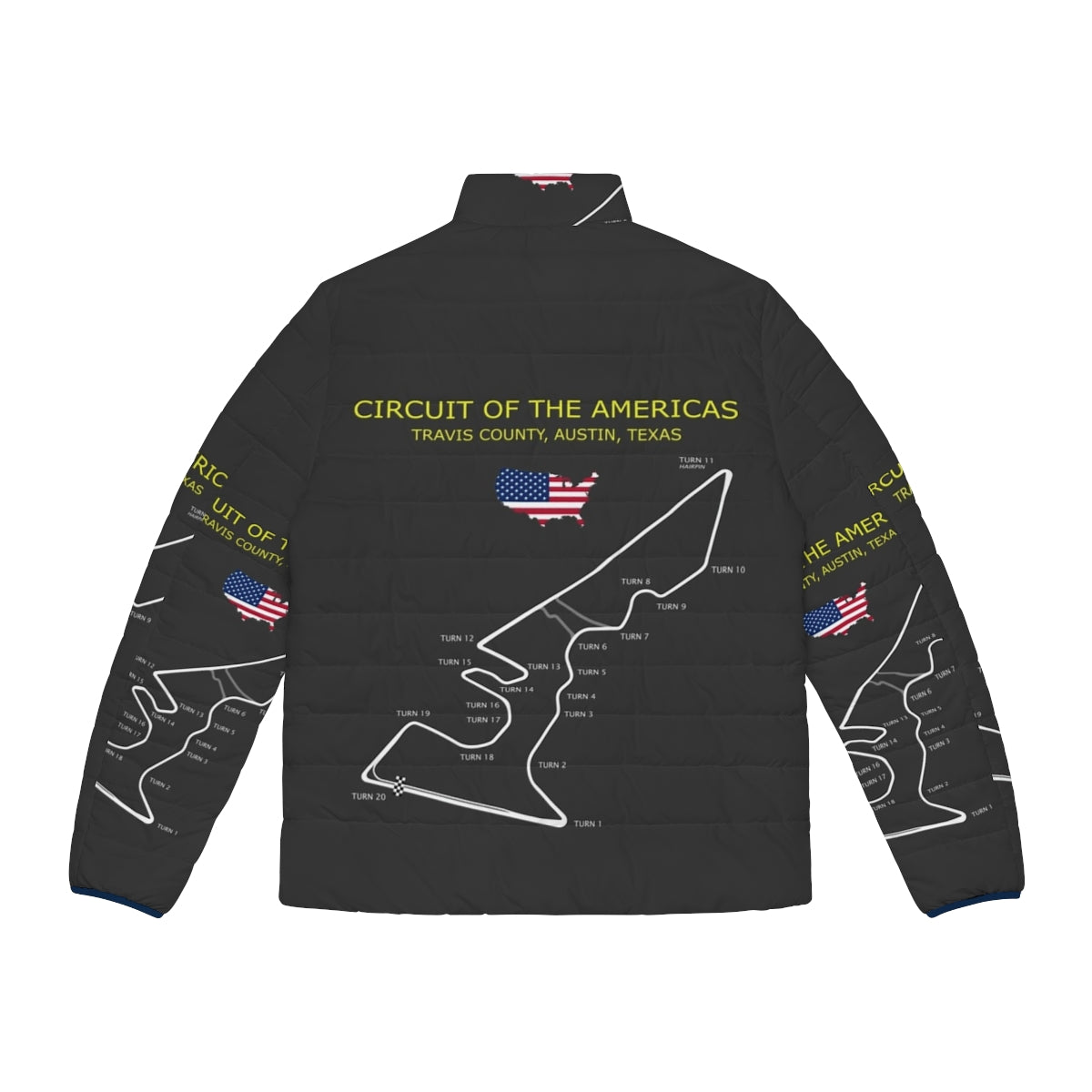 Circuit of the Americas Formula 1 Grand Prix Puffer Jacket - Back