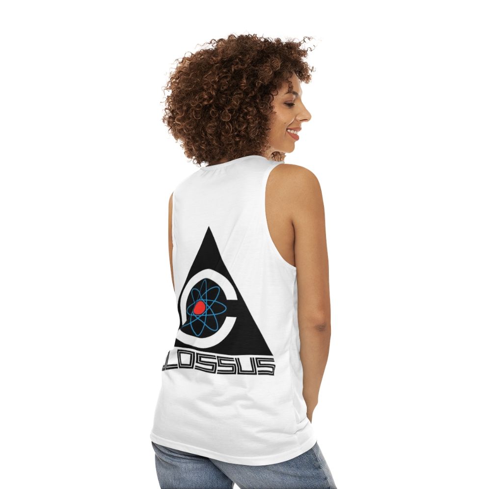 Colossus: The AI Human Overlord Unisex Tank Top - women back