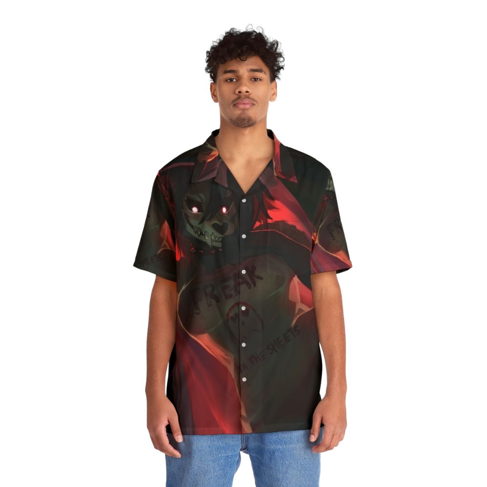 SCP-1471 Werewolf Hawaiian Shirt with Skull Dog Design - People Front