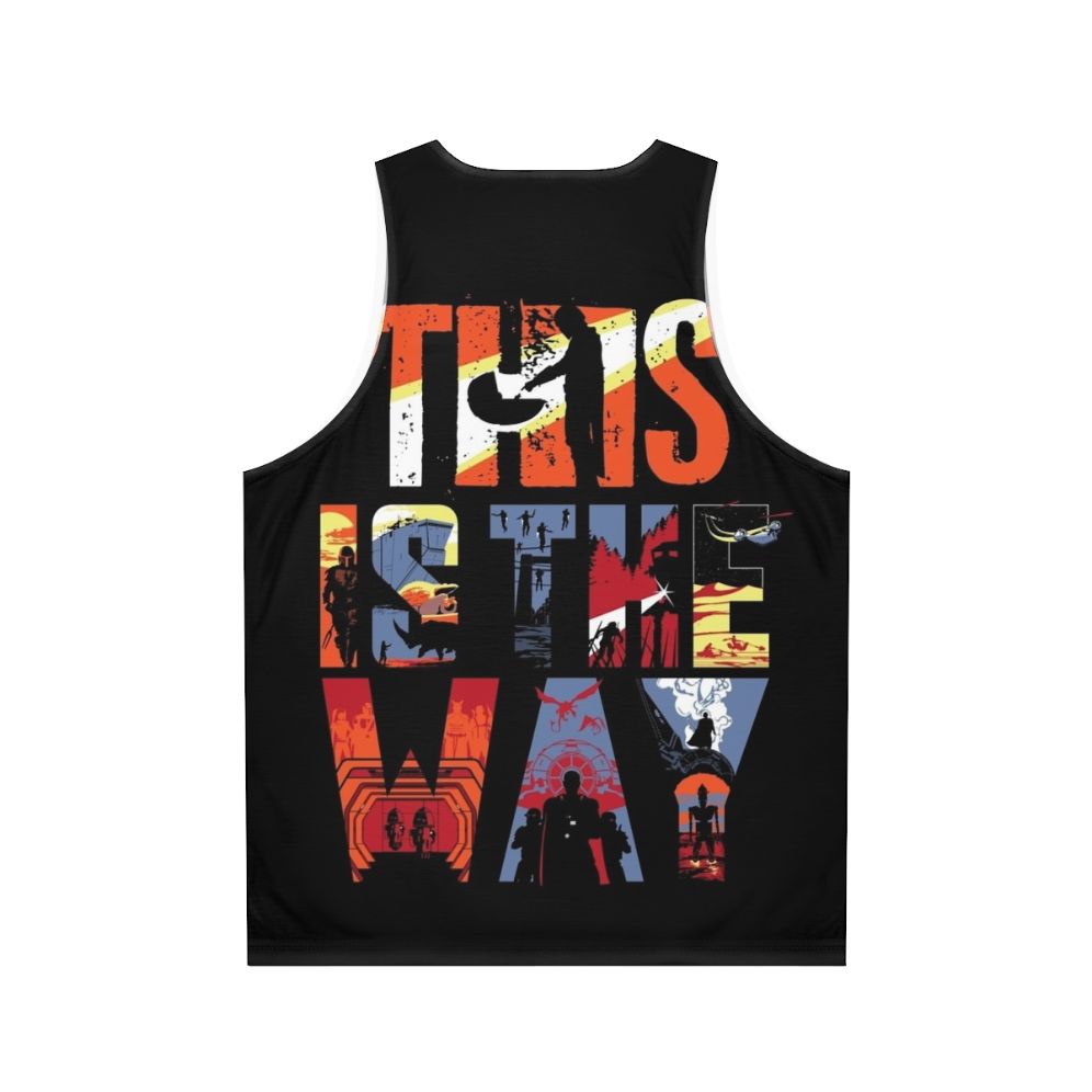 Mandalorian Star Wars Unisex Tank Top - Back