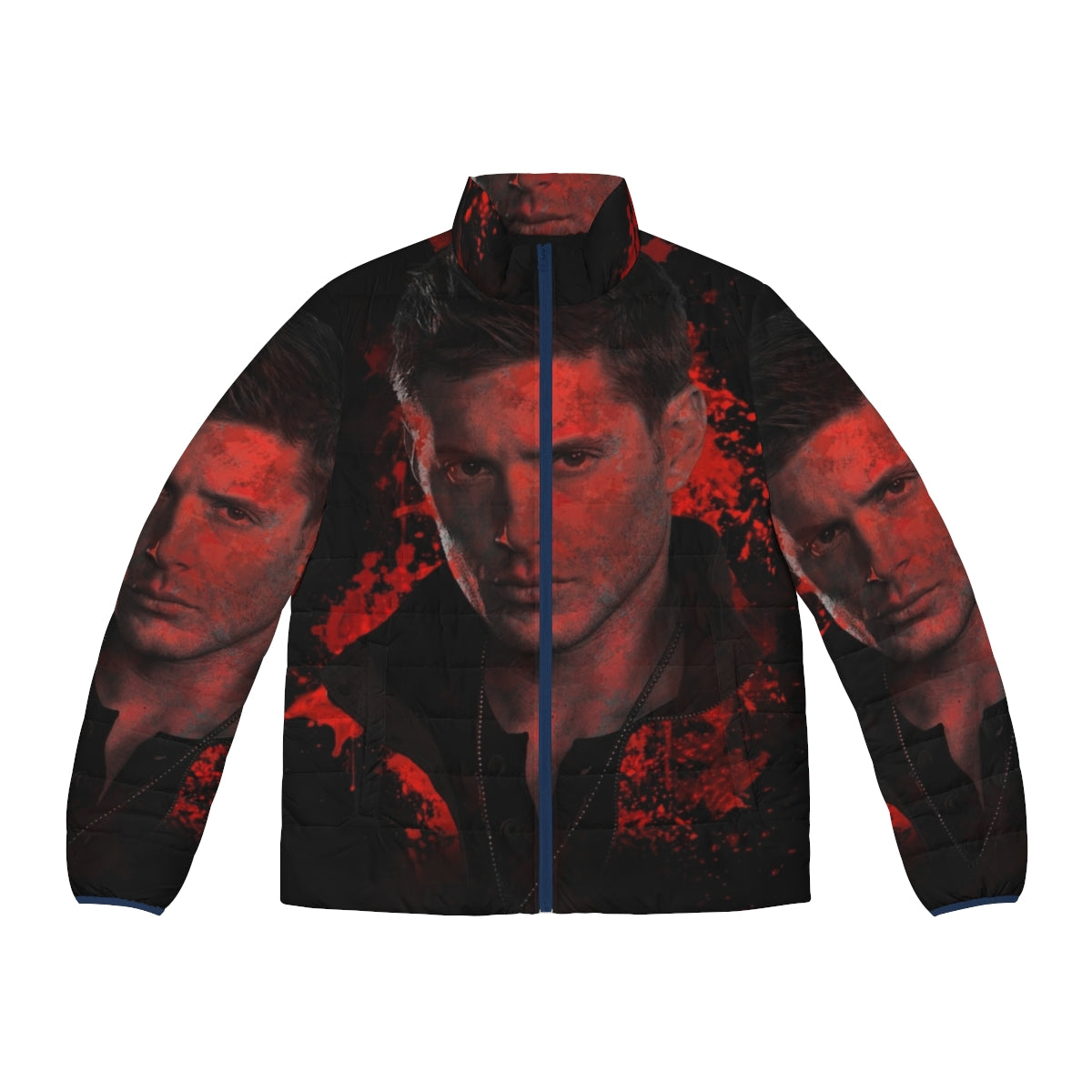 Supernatural Dean Winchester Puffer Jacket with Splatter Design