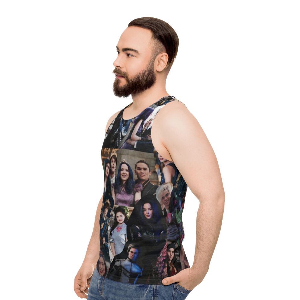 Descendants Collage Unisex Disney Tank Top - men side