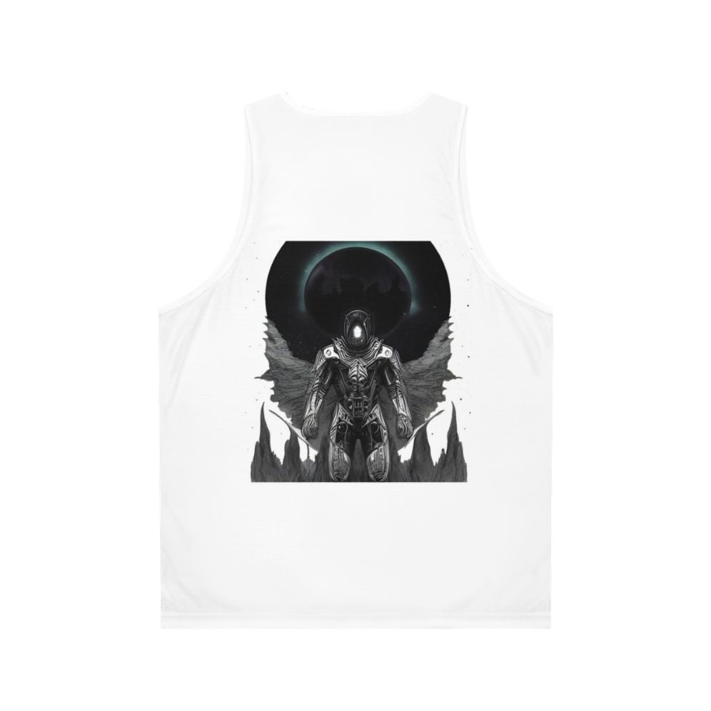 Spooky gothic sci-fi horror inspired unisex tank top - Back