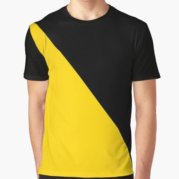 Libertarian anarcho-capitalist flag graphic t-shirt