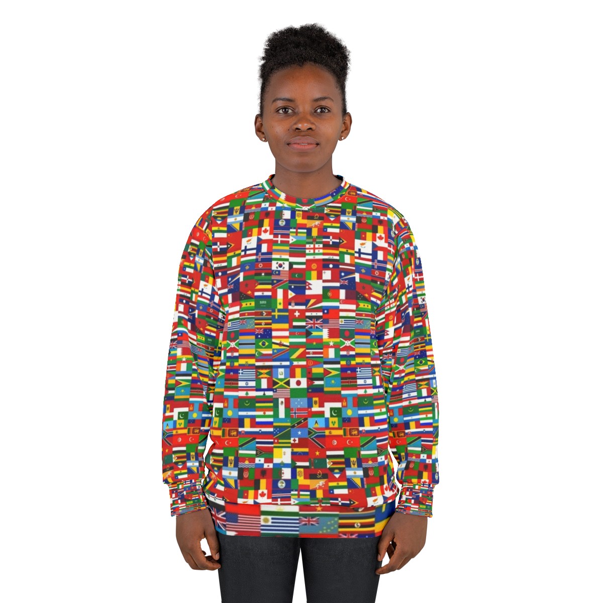 Flags of the World Graphic Sweatshirt - women