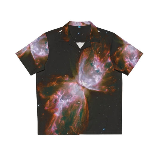 Butterfly Nebula Hawaiian Shirt with Space Imagery