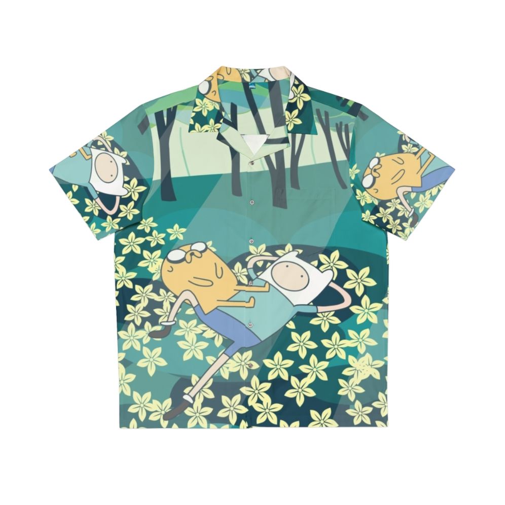 Adventure Time Tropical Flowers Hawaiian Shirt