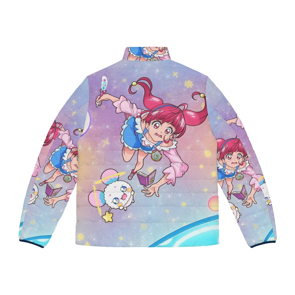 Hoshina Hikaru from Star Twinkle Precure wearing a puffer jacket - Back